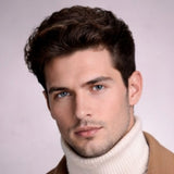 Toupees/Hairpiece, WNE-601A, French Lace, Poly Back, 100 % High Quality Remy Human Hair for Men. Base Size = 7"X9"