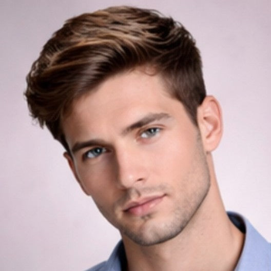 Toupees/Hairpiece, WNE501, MONO  , 100 % High Quality Remy Human Hair for Men Size(6"x8")