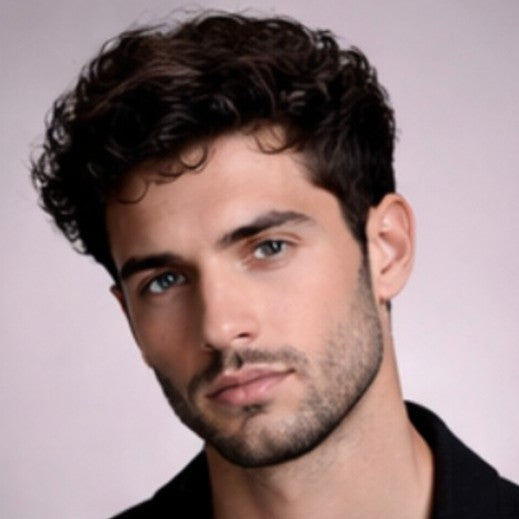 Toupees/Hairpiece, WNE501C, MONO, 100 % High Quality Remy Human Hair for Men Size(8"x10")
