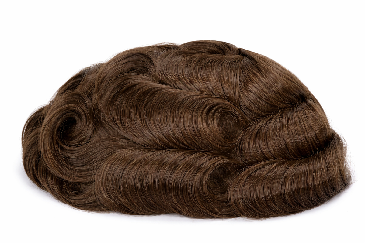 Toupees/Hairpiece, WNE-301C, Mono in Center with Poly Coating around. Size( 8"x10")