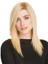 ZORA by ELLEN WILLE in CHAMPAGNE ROOTED 26.22 | Light Beige Blonde, Medium Honey Blonde, and Platinum Blonde Blend with Dark Roots