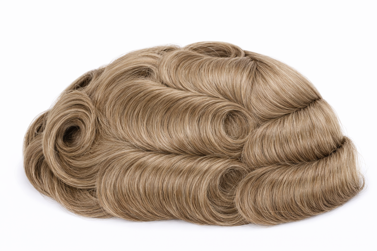 Toupees/Hairpiece,WNE-101A,Full French Lace,100 %  High Quality Remy, Low Density Human Hair for Men, Base Size = 8"X10"