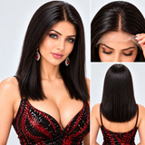 SENSATION – 12” Virgin Human Hair Swiss Lace Front Wig