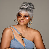 Sleek Style Bun And Bang