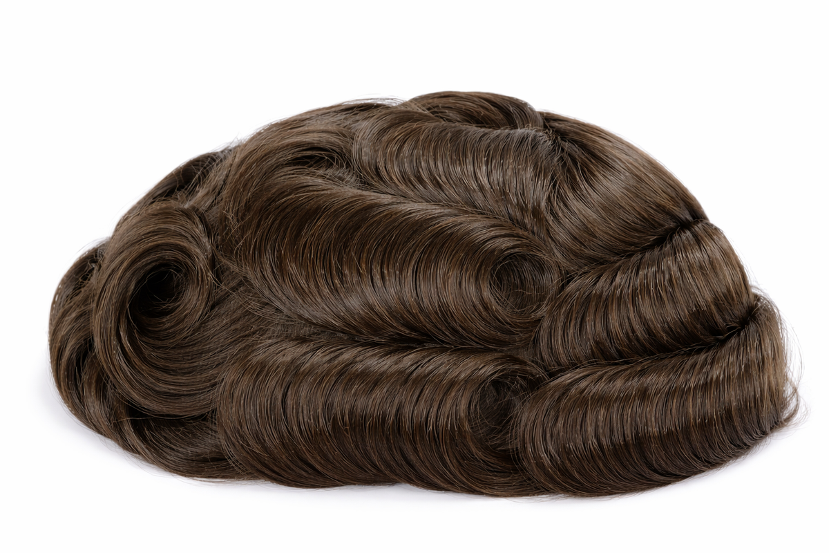 Toupees/Hairpiece, WNE-301C, Mono in Center with Poly Coating around. Size( 8"x10")