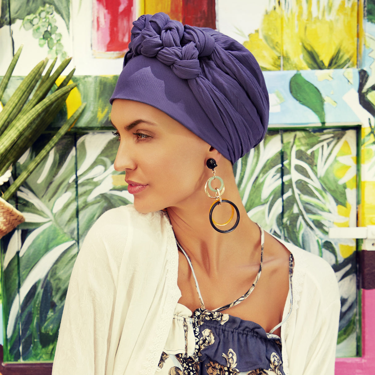 Sapphire Boho Turban Set 3001