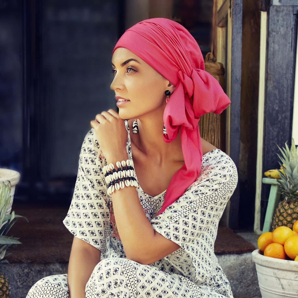 Sapphire Boho Turban Set 3001