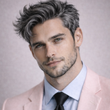 Toupees/Hairpiece, WNE-601B,French Lace, Poly Back, 100 % High Quality Remy Human Hair for Men. Base Size = 6"X9"