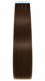 Tape In Remy Human  Hair Extensions Grade 8A  Colour # 4 Chocolate Brown