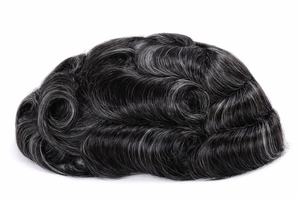 Toupees/Hairpiece, WNE-301C, Mono in Center with Poly Coating around. Size( 8"x10")