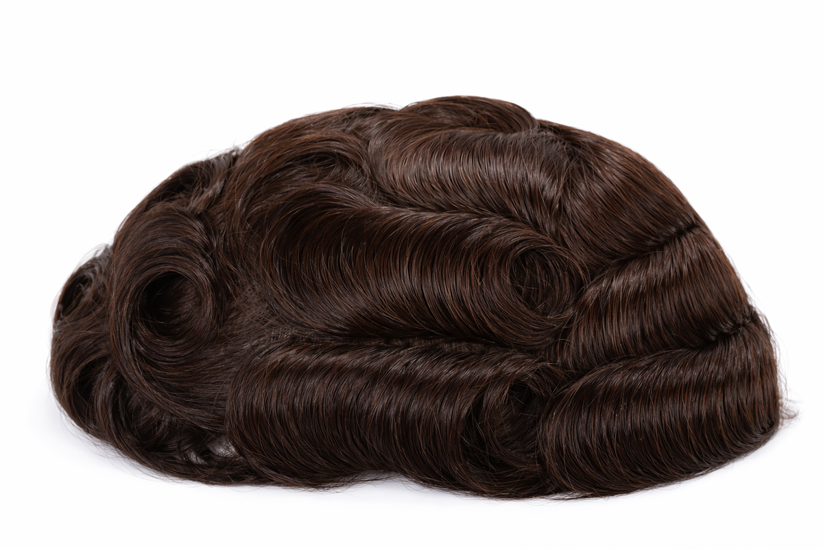 Toupees/Hairpiece, WNE-301C, Mono in Center with Poly Coating around. Size( 8"x10")