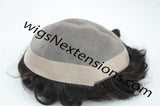 Copy of Toupees/Hairpiece, WNE-301, Mono in Center with Poly Coating around.