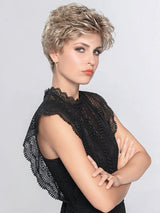 LOUISE by ELLEN WILLE in CHAMPAGNE ROOTED 22.16.25 | Light Beige Blonde, Medium Honey Blonde, and Platinum Blonde Blend with Dark Roots