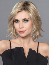 UNITED by ELLEN WILLE in CARAMEL ROOTED 20.26.19 | Medium Gold Blonde and Light Gold Blonde Blend with Light Brown Roots