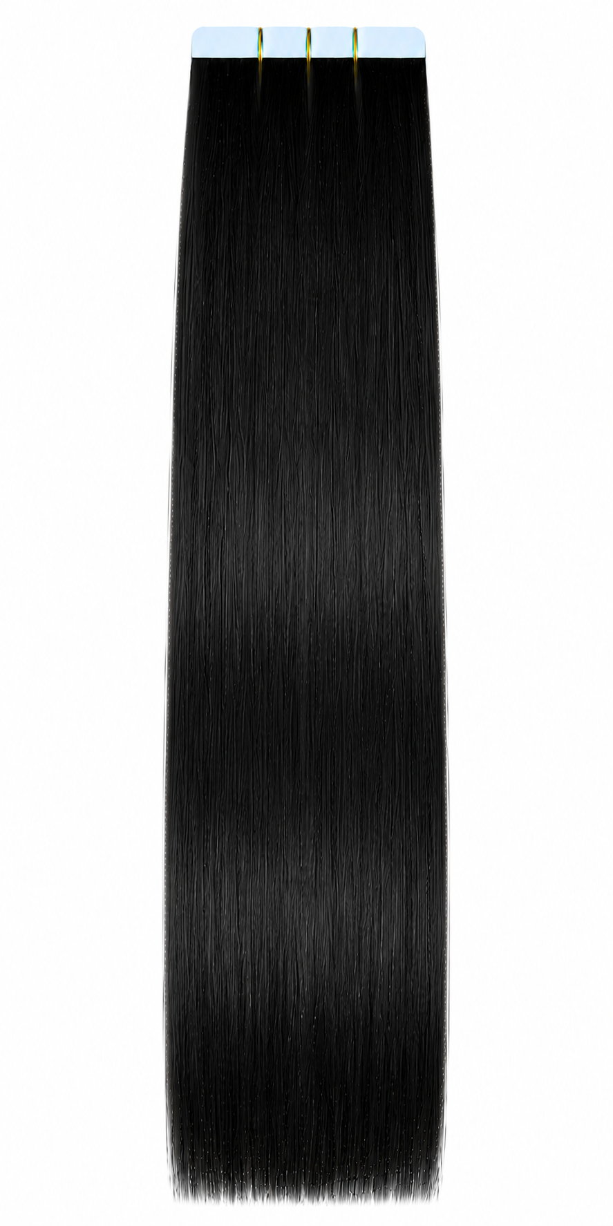 Tape In Remy Human  Hair Extensions Grade 8A  Colour # 1   Jet Black