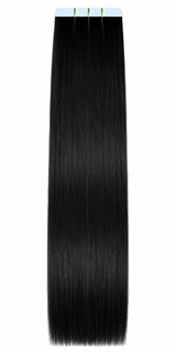 Tape In Remy Human  Hair Extensions Grade 8A  Colour # 1   Jet Black