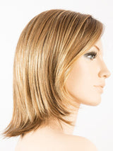 TOBACCO ROOTED 12.26.27 | Medium Brown base with Light Golden Blonde Highlights and Light Auburn Lowlights and Dark Roots