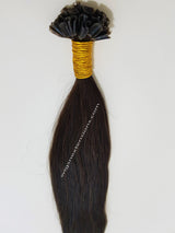 Nail/U Tip Hair Extensions Colour Dark Brown # 2  High Grade 24 Inches