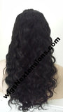 Lace Front (Swiss) Lace Wig   CURLY   Natural Black   24" Inches , Dark Brown 18" Inches GLUELESS