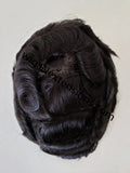 Toupees/Hairpiece, WNE-301A, With- 3 Clips, Mono in Center with Poly Coating around