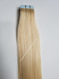 Tape In Remy Human  Hair Extensions Grade 8A  Colour # 613