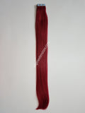 Tape In Remy Human  Hair Extensions Grade 8A  Colour # Burgundy