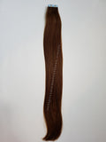 Tape In Remy Human  Hair Extensions Grade 8A  Colour # 6 Caramel