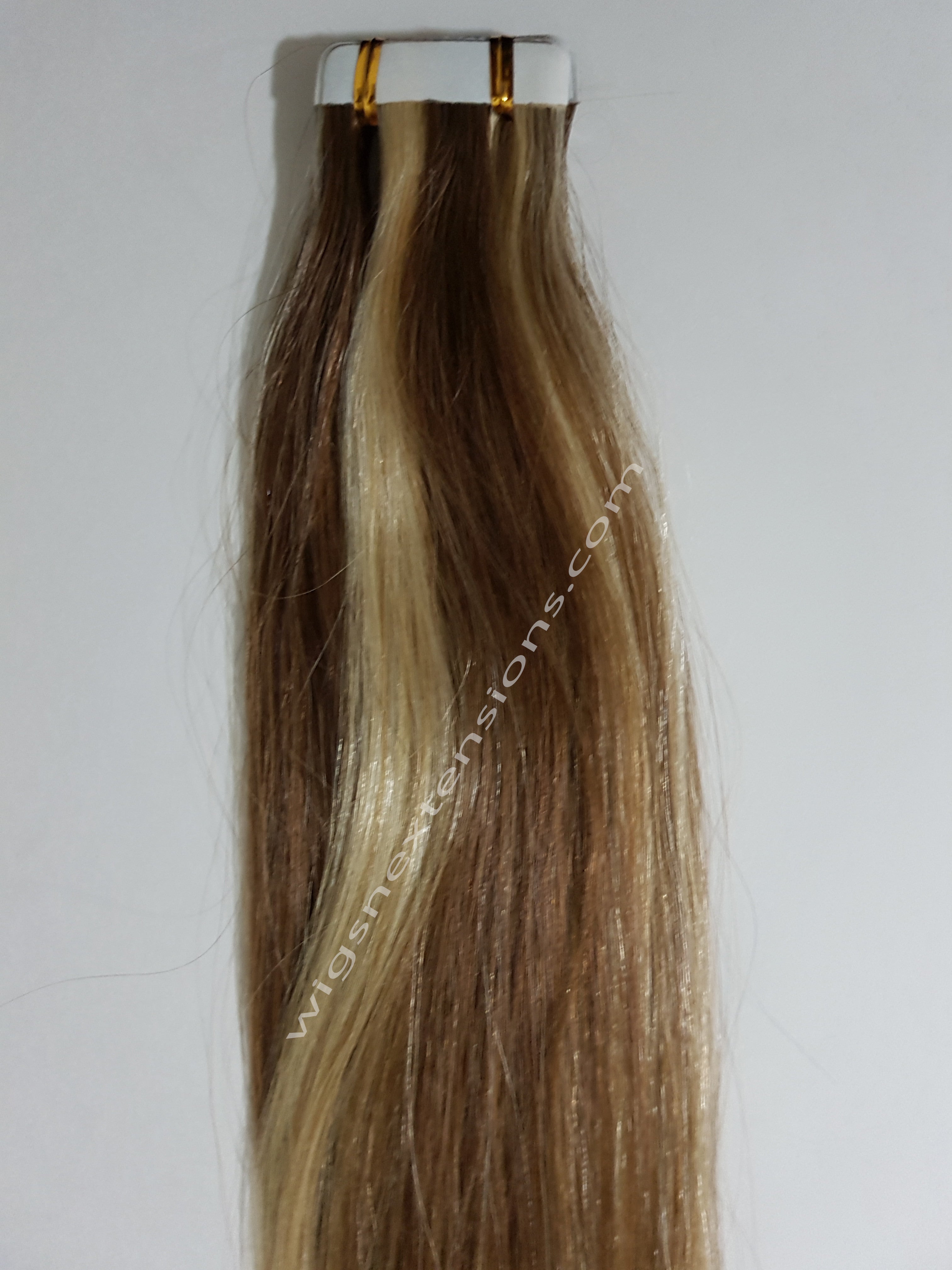 Tape In Remy Human Hair Extensions Grade 8A Colour 8 22 Wigs N Extensions