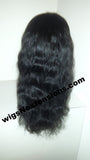 Lace Front (Swiss) Lace Wig BodyWave Natural Black  (1B ) GLUELESS
