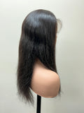 Lace Front (Swiss) Lace Wig Straight Hair Natural Black  (1B ) GLUELESS