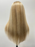 Lace Front-(Swiss) Lace Wig, 22 Inches Straight Hair Medium Head Size Glue Less