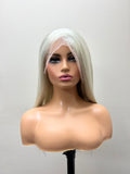 Lace Front (Swiss) Lace Wig Straight 20 Inches Medium Head Size GLUE LESS