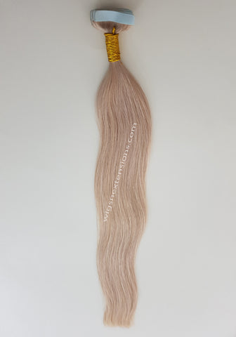 Tape In Remy Human  Hair Extensions High Grade Colour # 60 High Grade 24 Inches