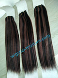Clip In 100%  High Quality REMY HUMAN HAIR Extensions   Streakes #1B/#33