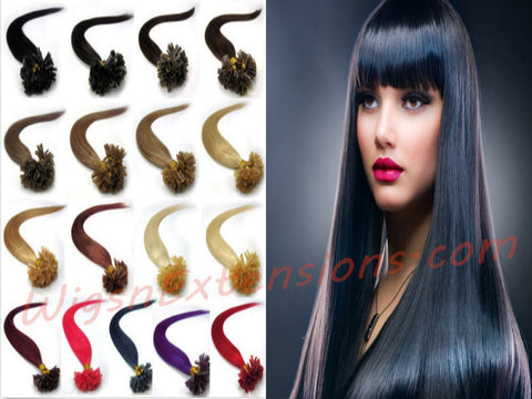Nail/U Tip Hair Extensions Pack 50 Strands =50 Grams, Weight 1.0g/strand  22" inches  Grade 4A (Various colours available)   ON SALE