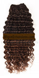 Machine Weft Curly Two Tone Colour   #T2/4   for Full Head (  3 Package Bundle = 300Grams )